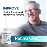 Retina Clear: frasco con ingredientes clave para mayor claridad visual