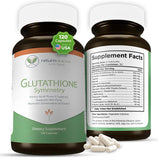 Return Healthy Glutathione Symmetry: botella de cápsulas para apoyo celular diario.