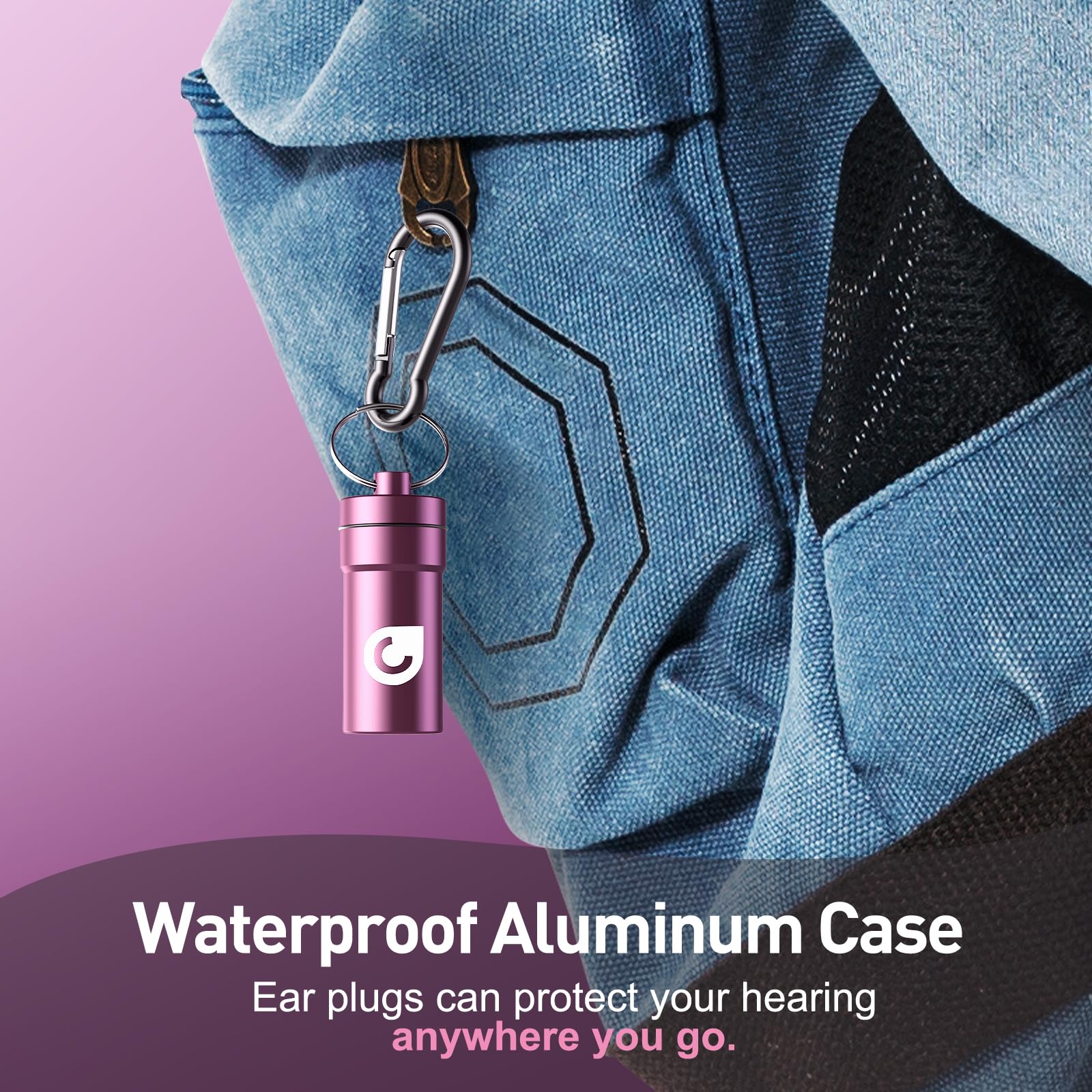 Estuche compacto Reure en llavero o bolso para viaje.