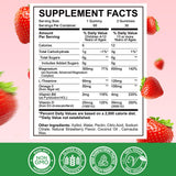 ReviNutra Magnesium Complex Gummies, gominolas de fresa en detalle, sabrosas y fáciles de masticar.