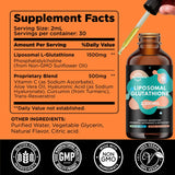 Gotas de ReviNutra Glutatión liposomal en cuentagotas, dosificación precisa para consumo diario.