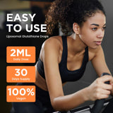 Rutina diaria con ReviNutra Glutatión liposomal para bienestar general.