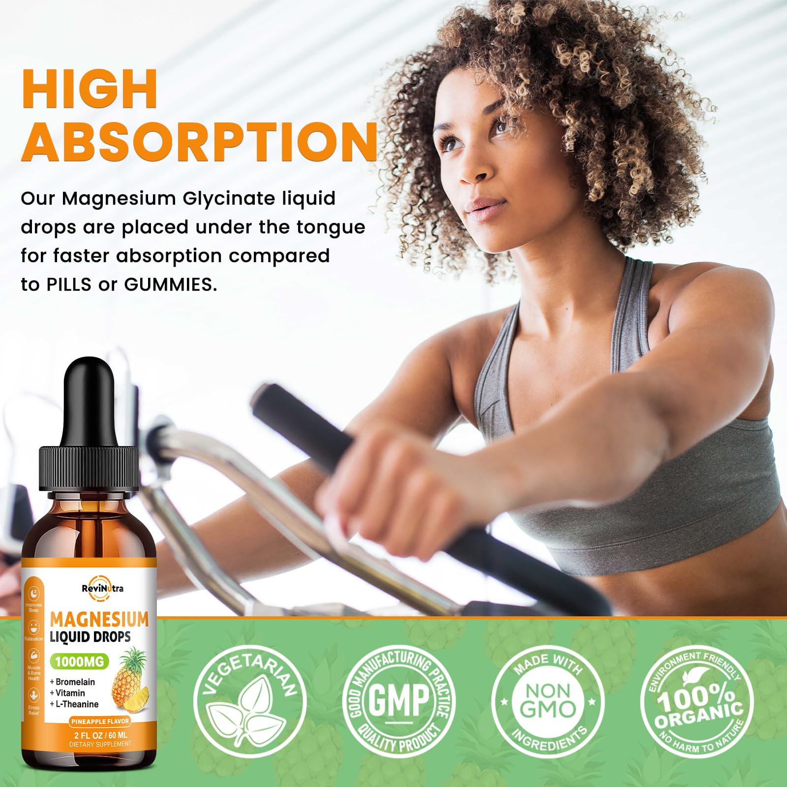 ReviNutra sabor pina en envase compacto de 2 oz
