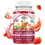ReviNutra Hierro para Niños gummies, botella frontal, apoyo diario de energía