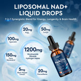 ReviNutra NAD liposomico etiqueta clara identifica ingredientes y uso.