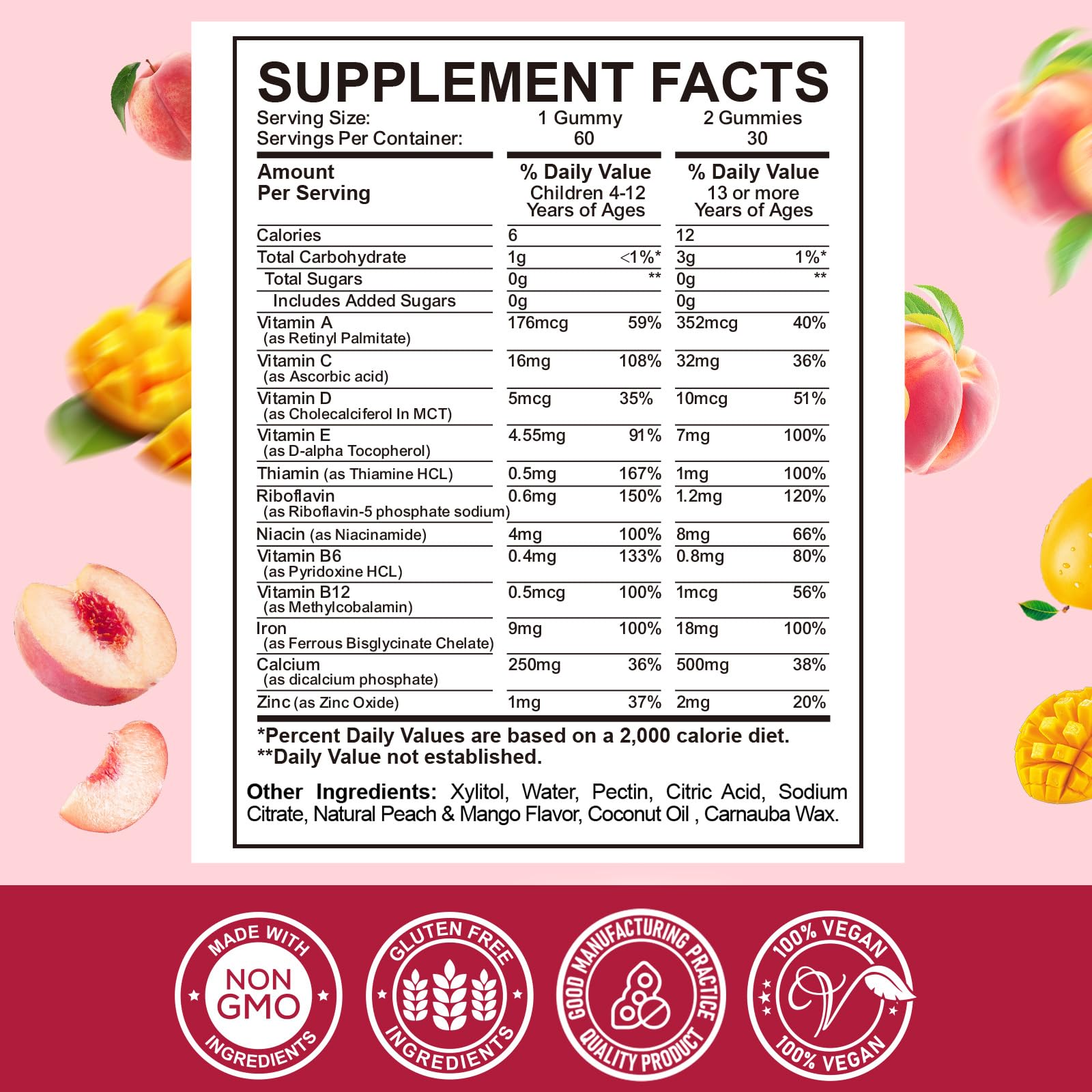 ReviNutra multivitamínicas para niños, soporte general del crecimiento.