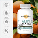 Revitalize Wellness Vitamina B3 gomitas, detalle de etiqueta nutricional para planificación.