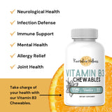 Revitalize Wellness Vitamina B3 gomitas, uso diario cómodo y sabroso con sabor vainilla.