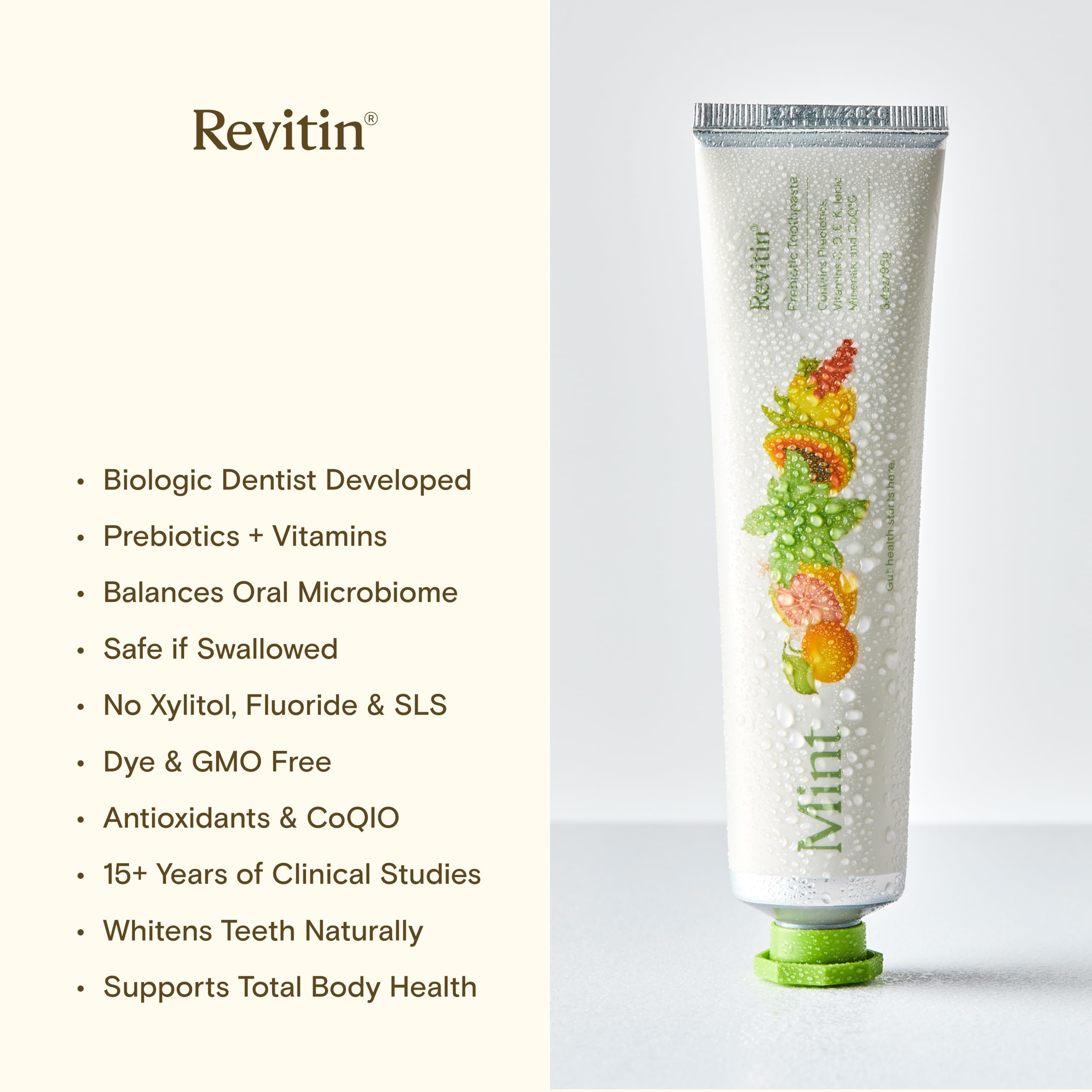 Formato gel de Revitin, práctico para la rutina diaria.