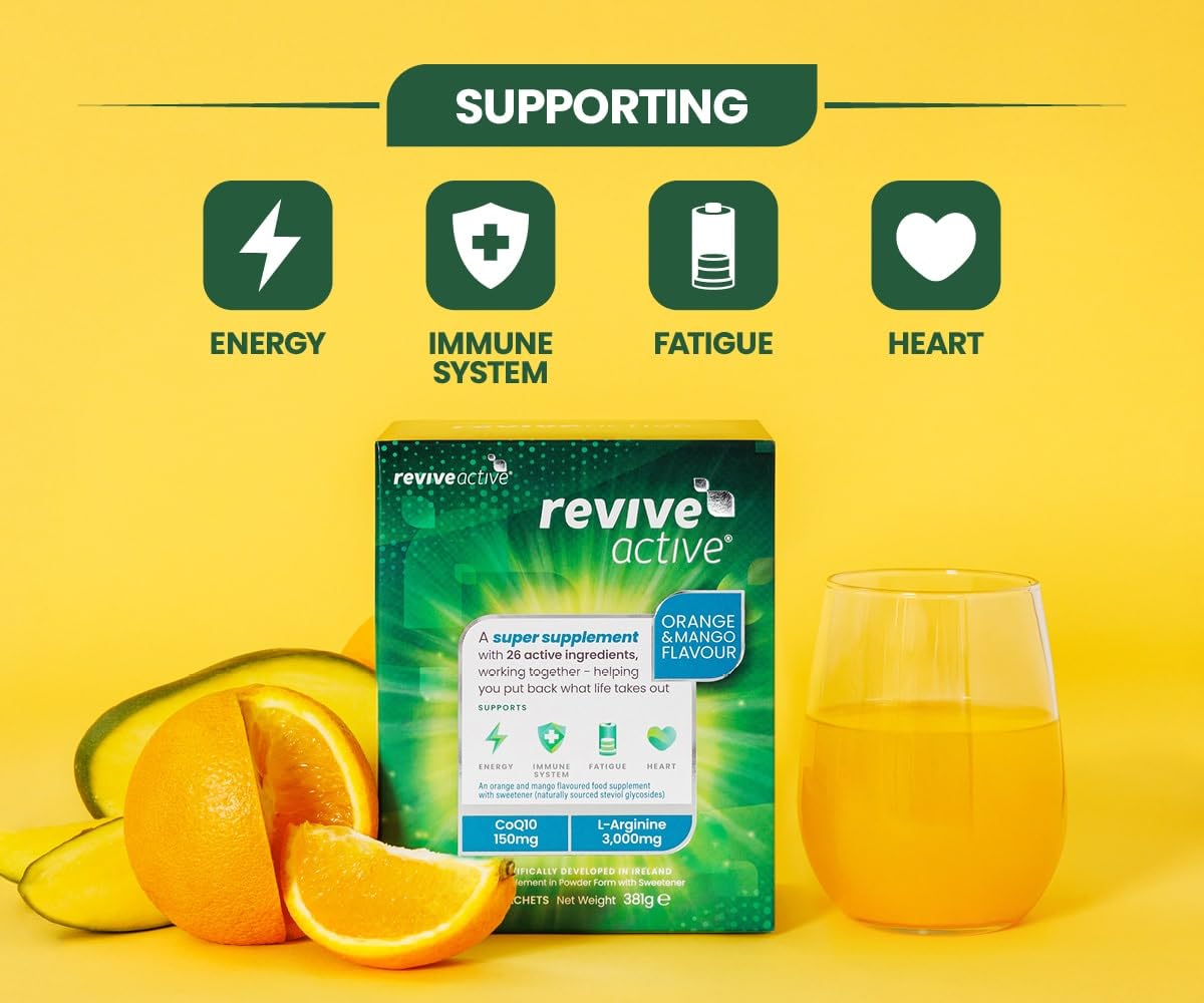 Revive Active etiqueta del producto con la información de la fórmula