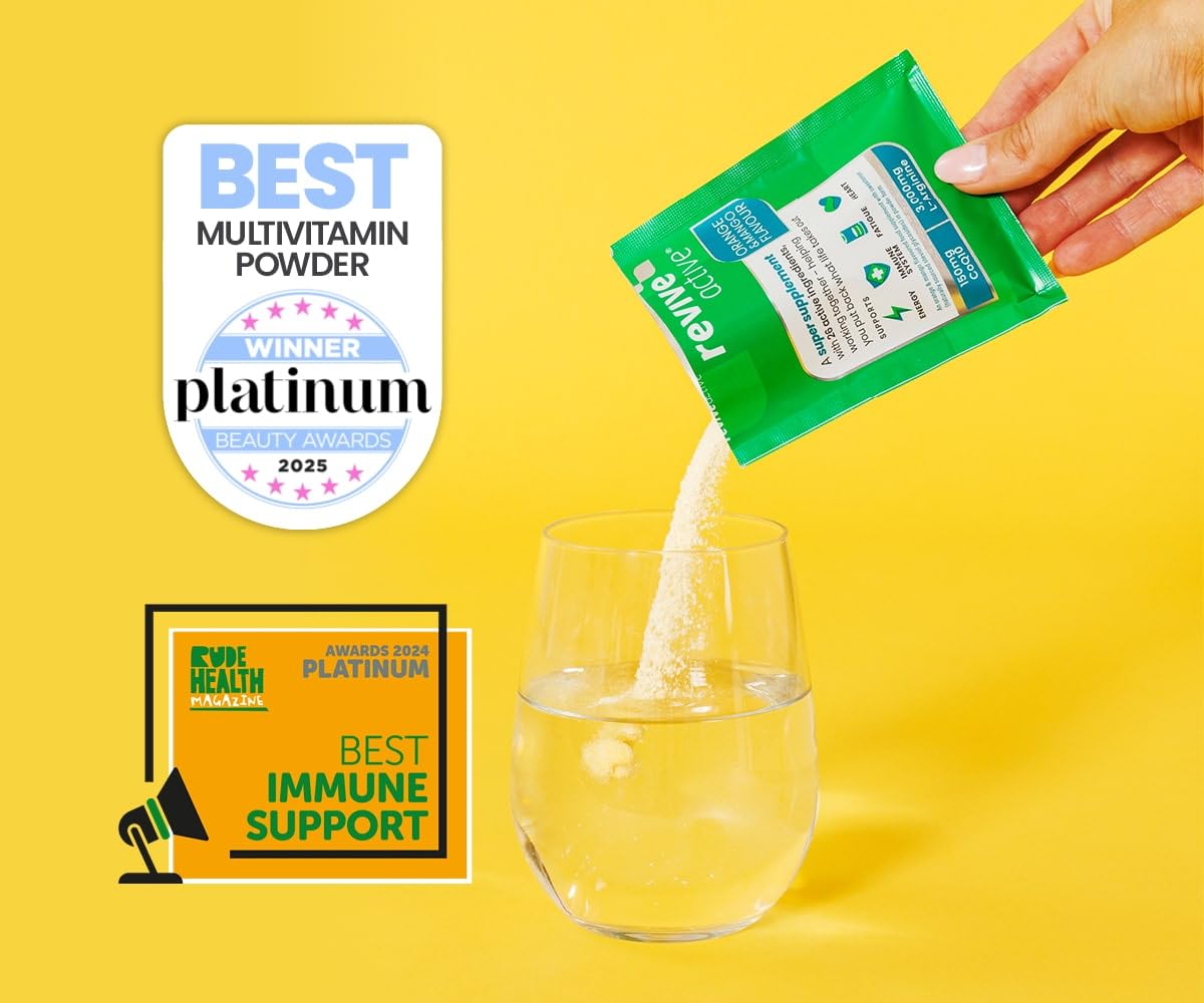 Revive Active gráfica de ingredientes clave en la etiqueta