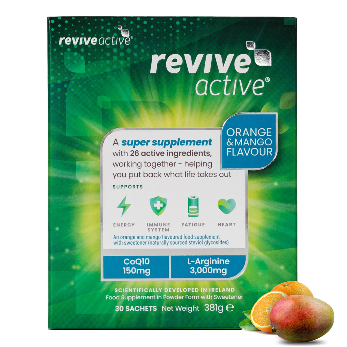 Revive Active sobre naranja para dosis diaria de energía