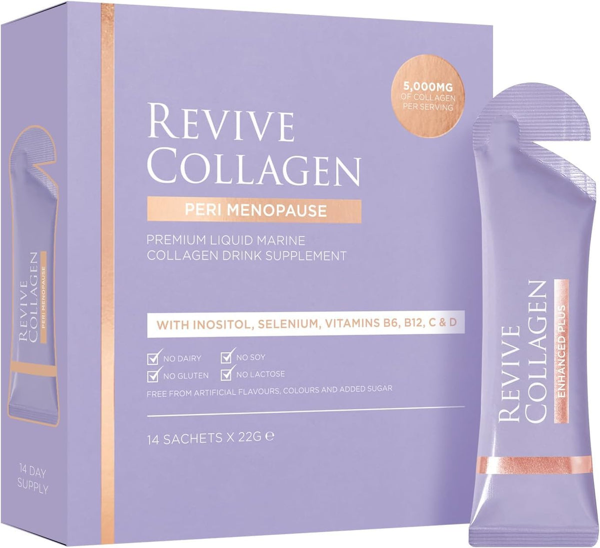 Revive Collagen botella-vertido: posible apoyo a la piel.