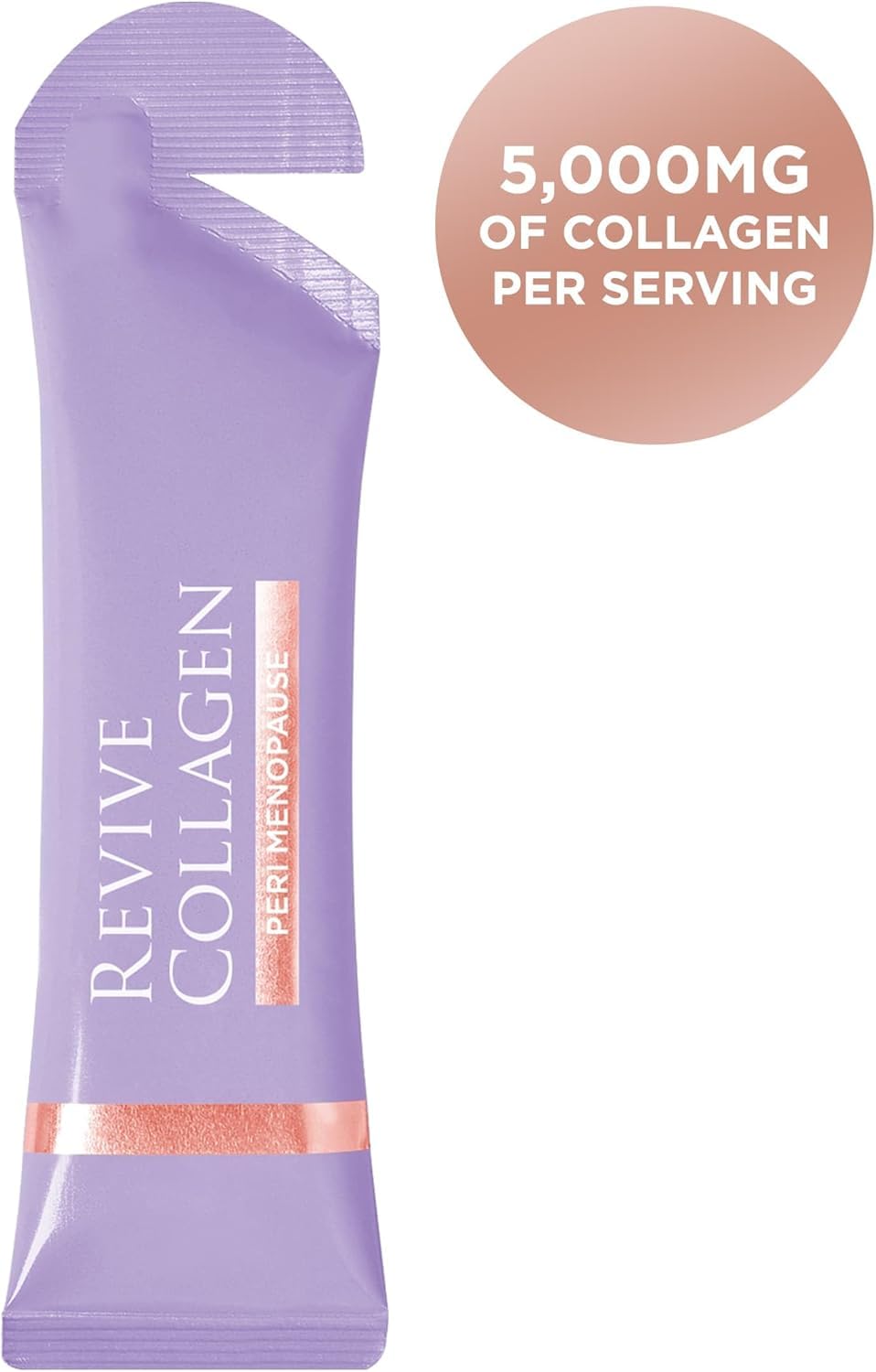 Sobres de Revive Collagen Perimenopausia para consumo diario.