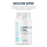 Revive MD Complete Vital: etiqueta con ingredientes clave para bienestar diario.
