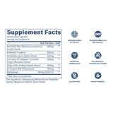 Revive MD Complete Vital: primeros planos de ingredientes clave para apoyo antioxidante.