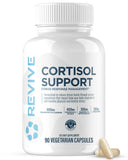 Revive MD Cortisol Manager, botella de cápsulas para apoyo diario ante el estrés.