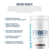 Revive MD fibra bebida con agua para experiencia suave.