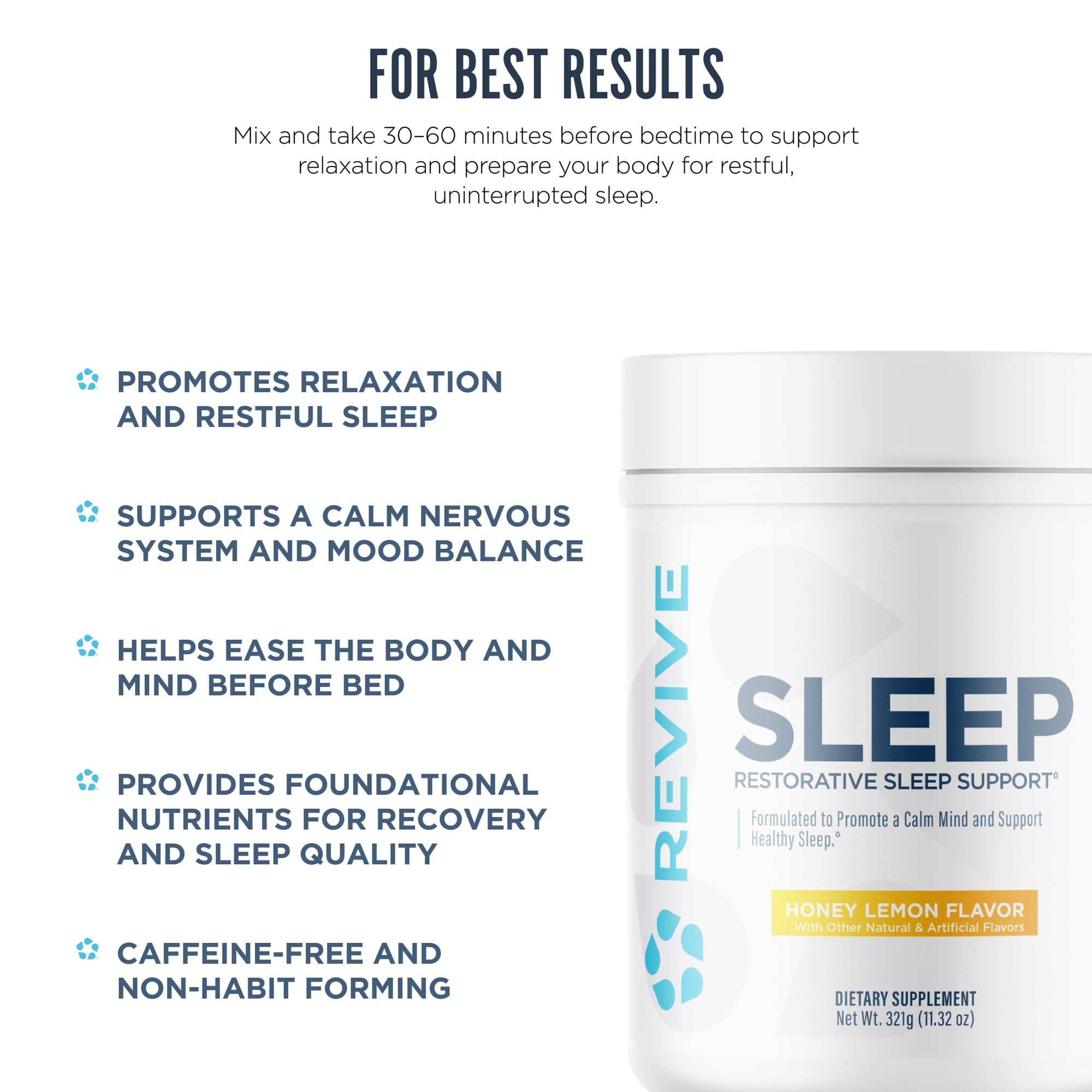 Revive MD persona relajándose para dormir mejor naturalmente
