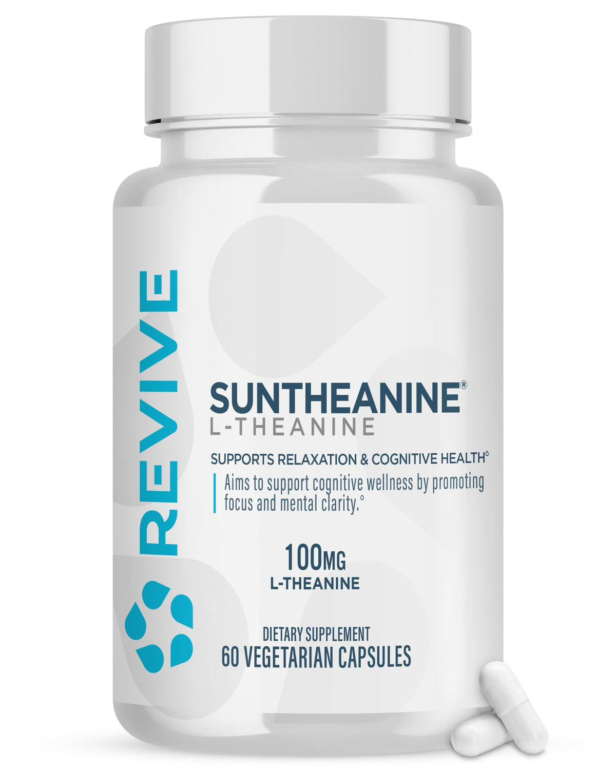 Revive MD Suntheanine cápsulas 60 para calma y enfoque diario.