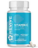 Revive MD Vitamina C 1000 mg frasco con cápsulas, apoyo inmunológico diario.