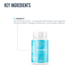 Revive MD Vitamina C, envase de 200 cápsulas y 30 porciones.