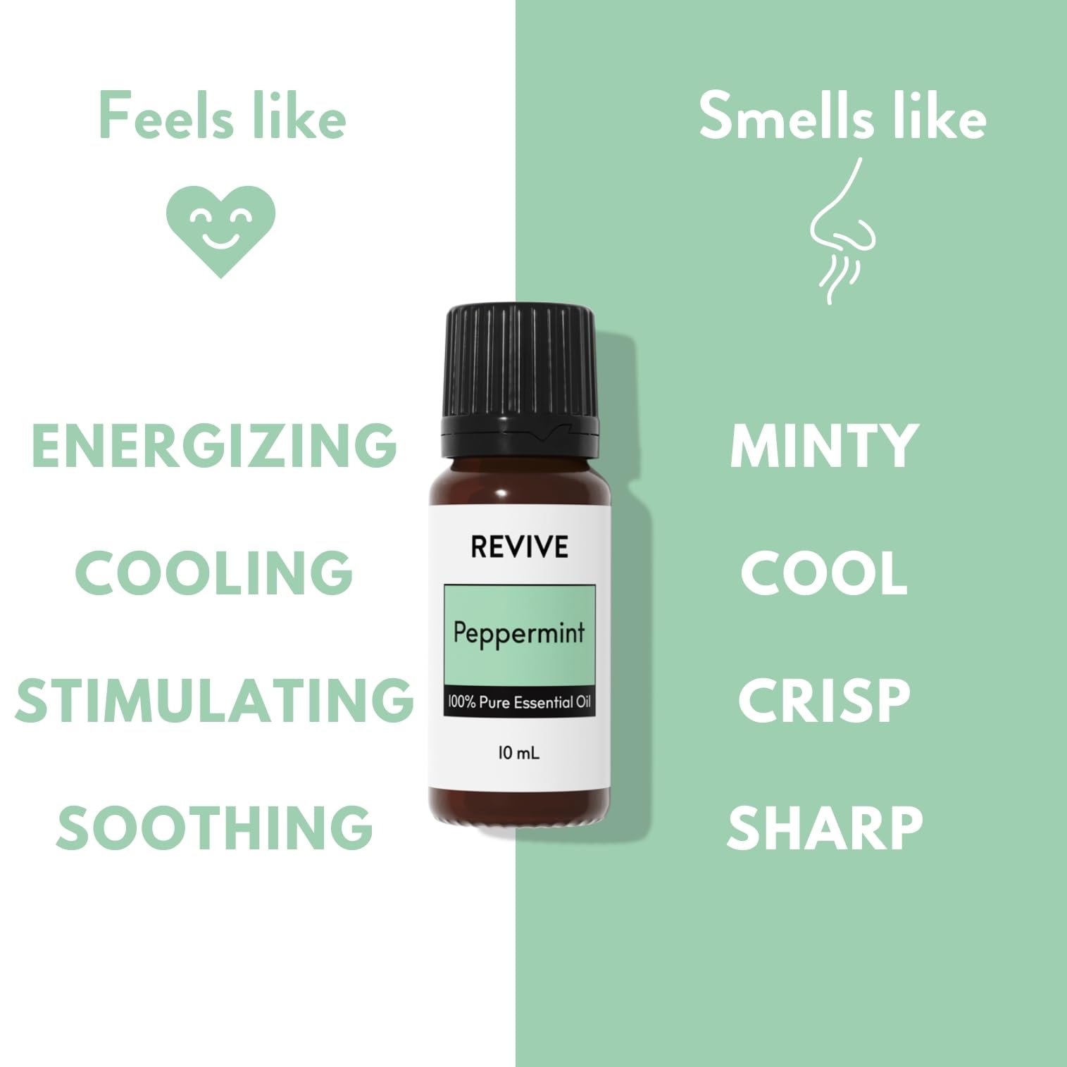 REVIVEEO Peppermint, para masaje, sensación refrescante durante la sesión.