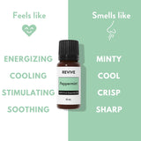 REVIVEEO Peppermint, para masaje, sensación refrescante durante la sesión.