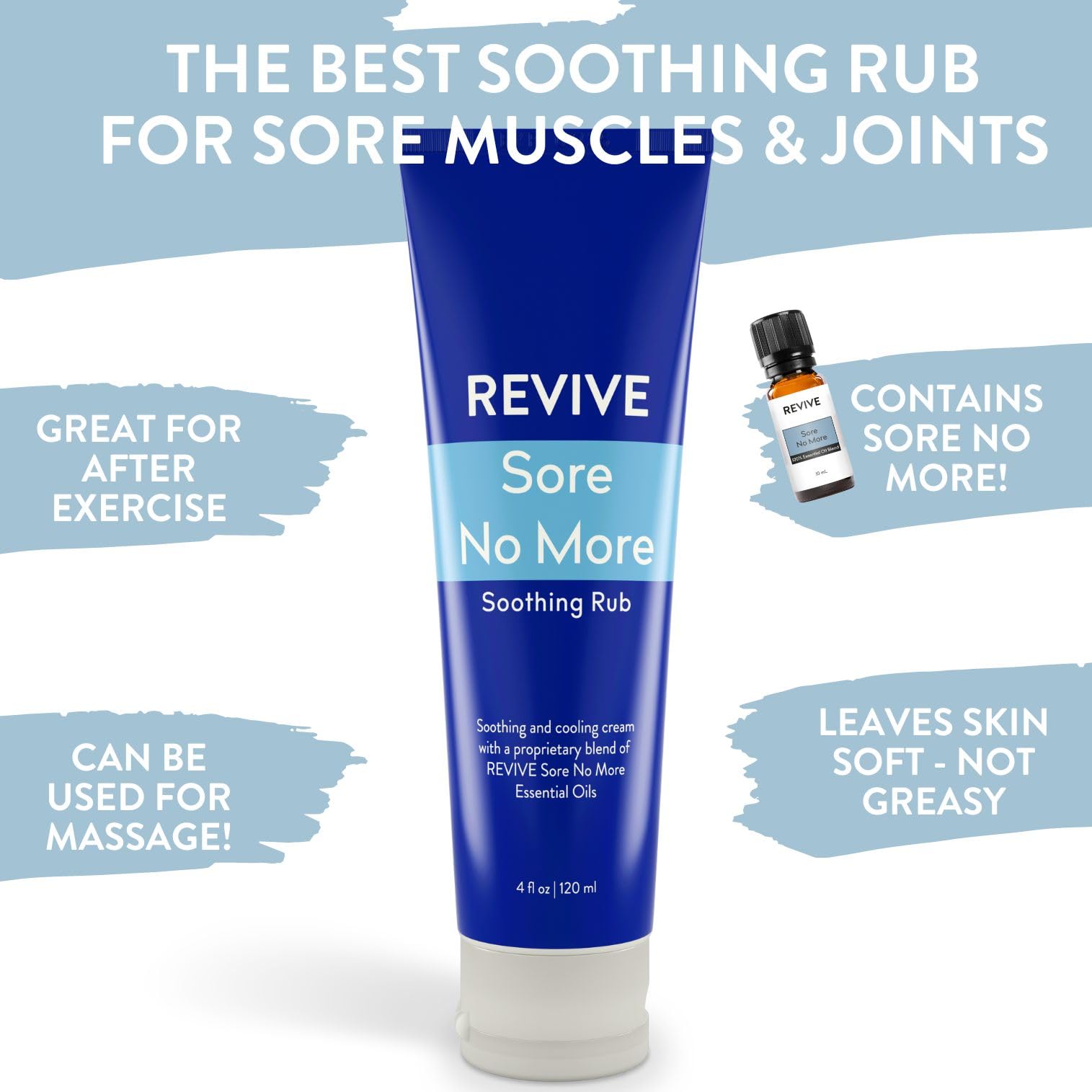 REVIVEEO Sore No More: mentol refrescante para enfriamiento inmediato