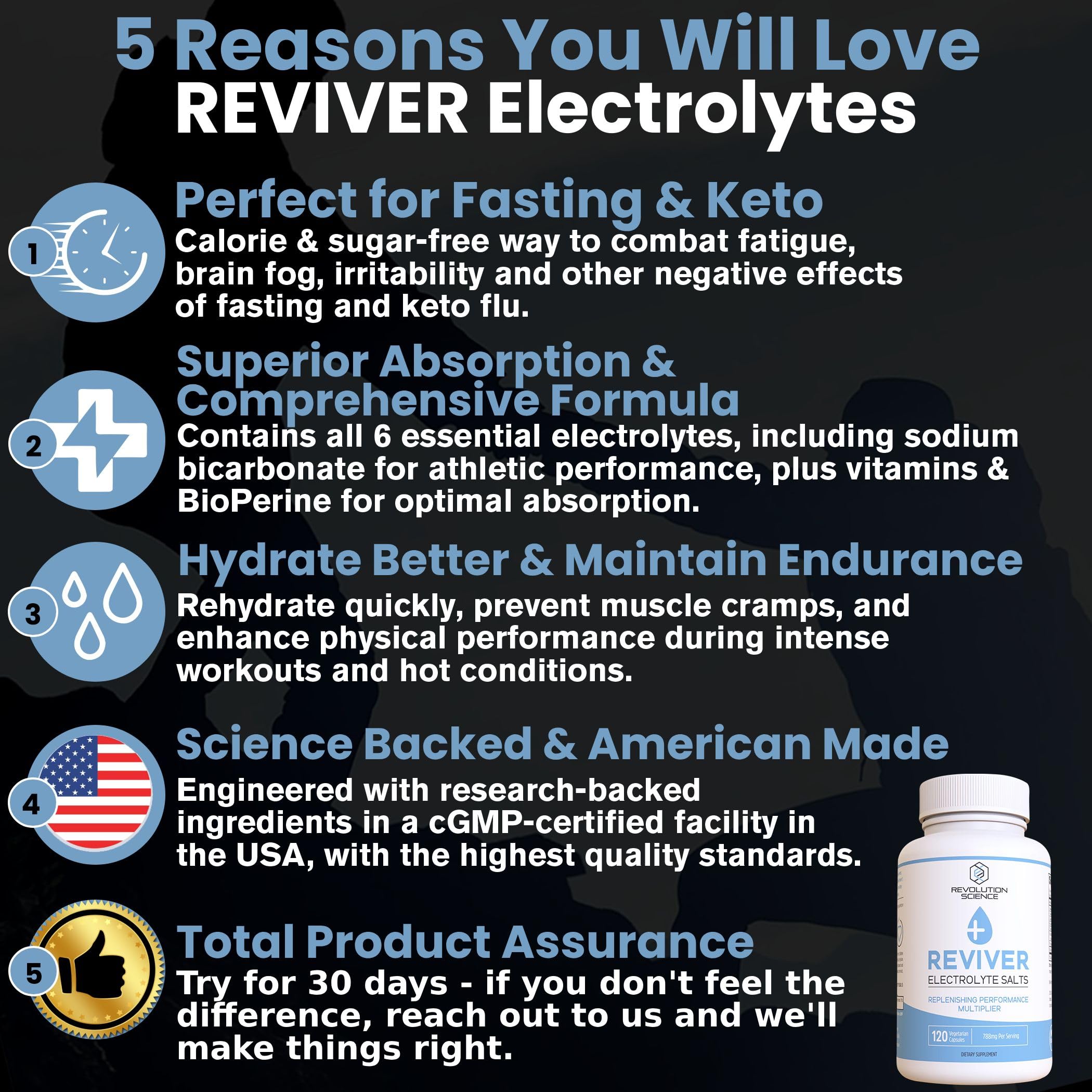 REVIVER tabletas electrolitos en entrenamiento para apoyo durante sesiones intensas.