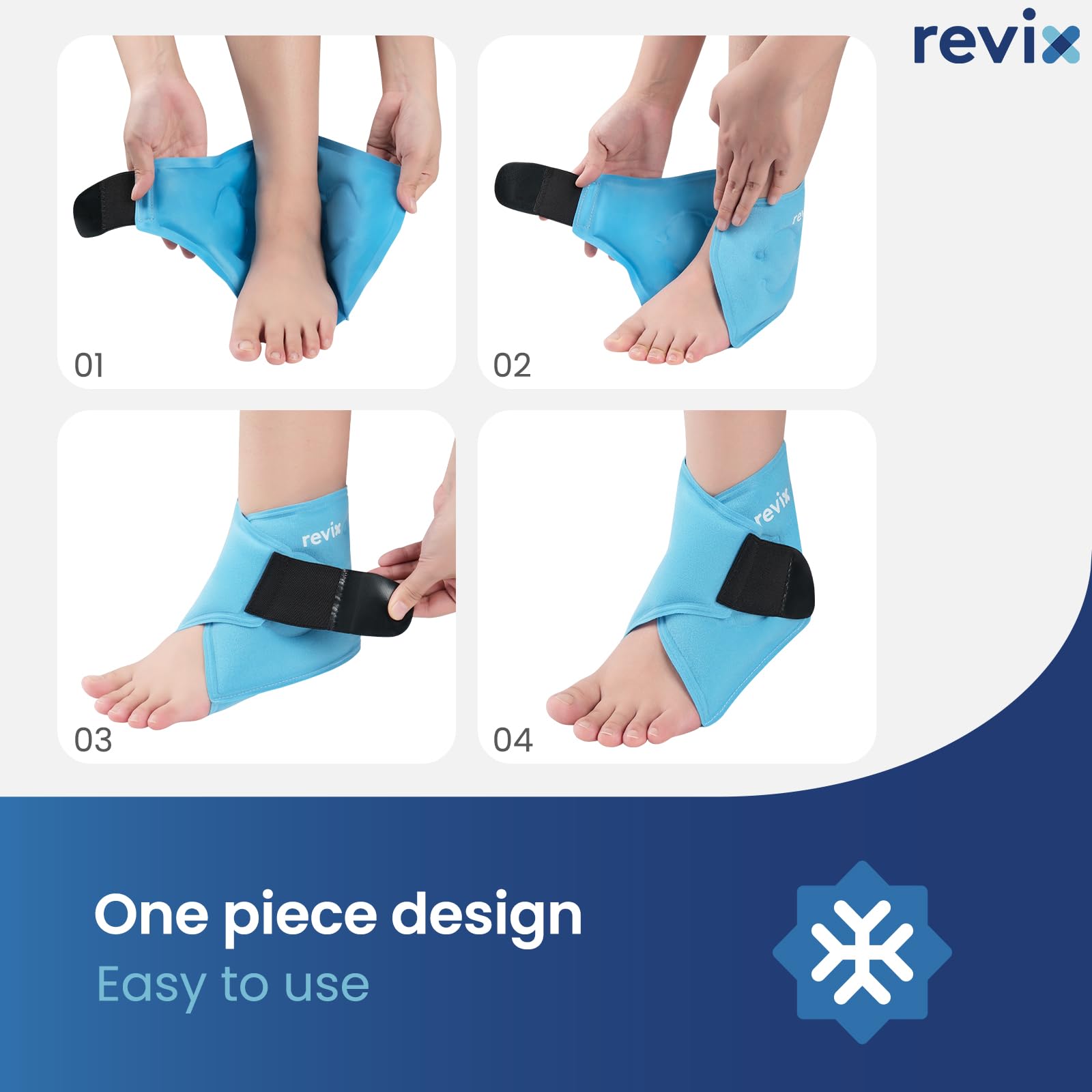 REVIX alivio para fascitis plantar durante descanso o actividad.