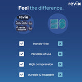 REVIX almacenamiento compacto para bolsas de hielo, fácil de guardar.