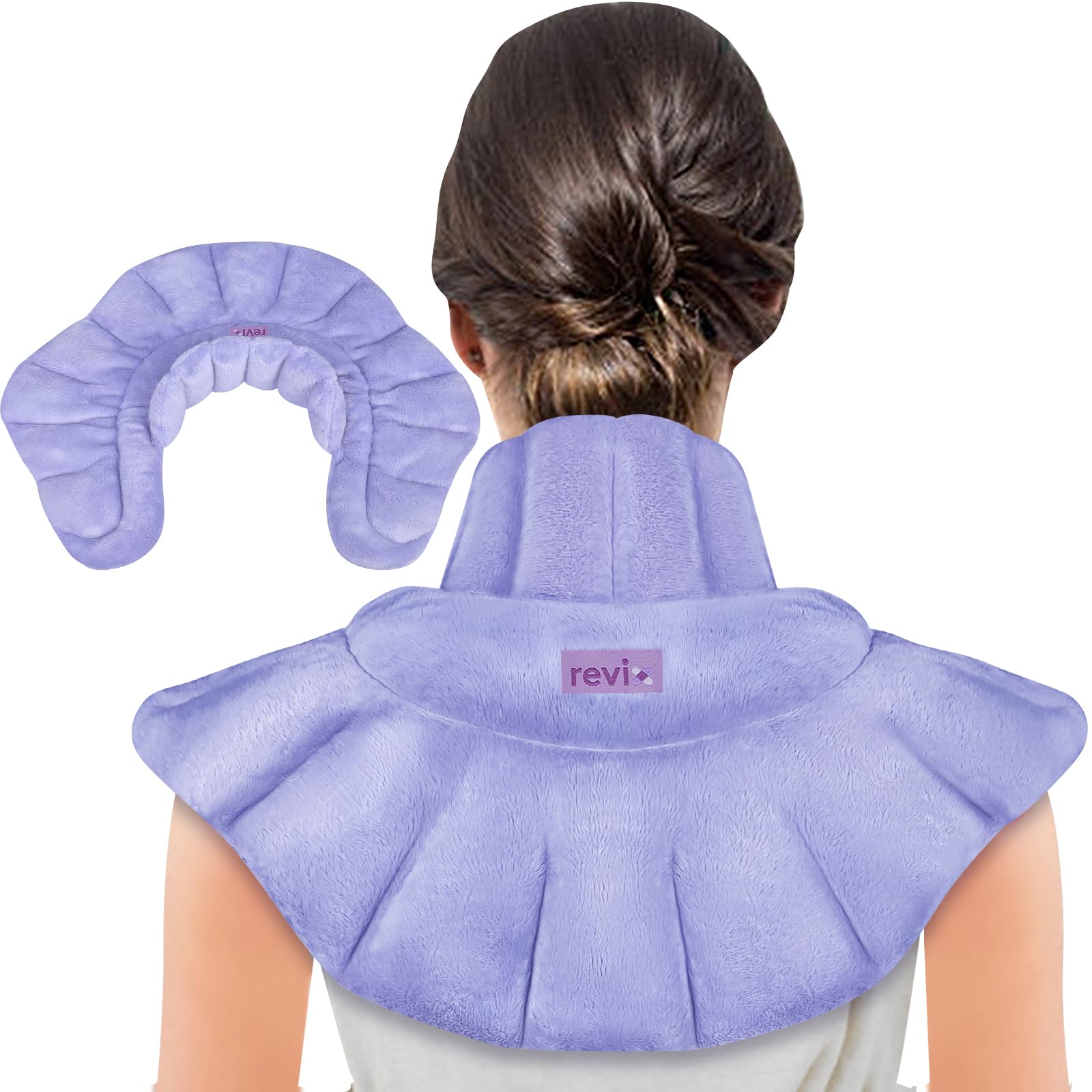 REVIX almohadilla caliente para cuello y hombros con calor húmedo.