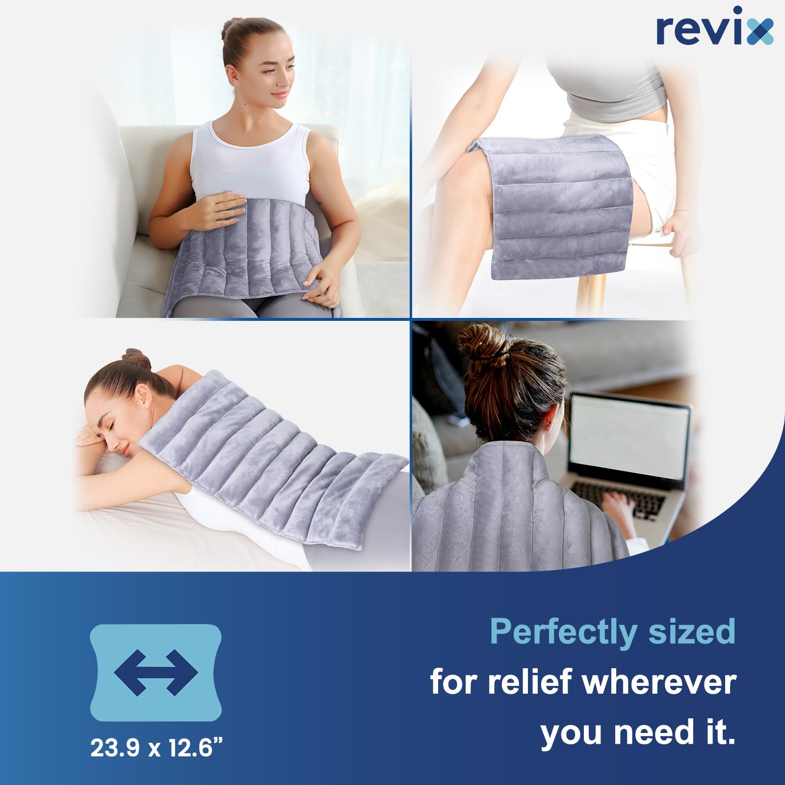 REVIX almohadilla de calor microondas, solución práctica de terapia de calor en casa.