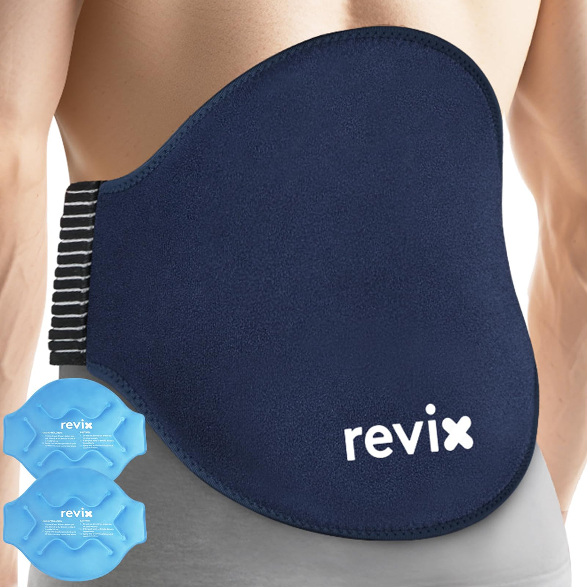 REVIX: almohadilla de hielo grande para espalda, cobertura amplia y alivio potencial.