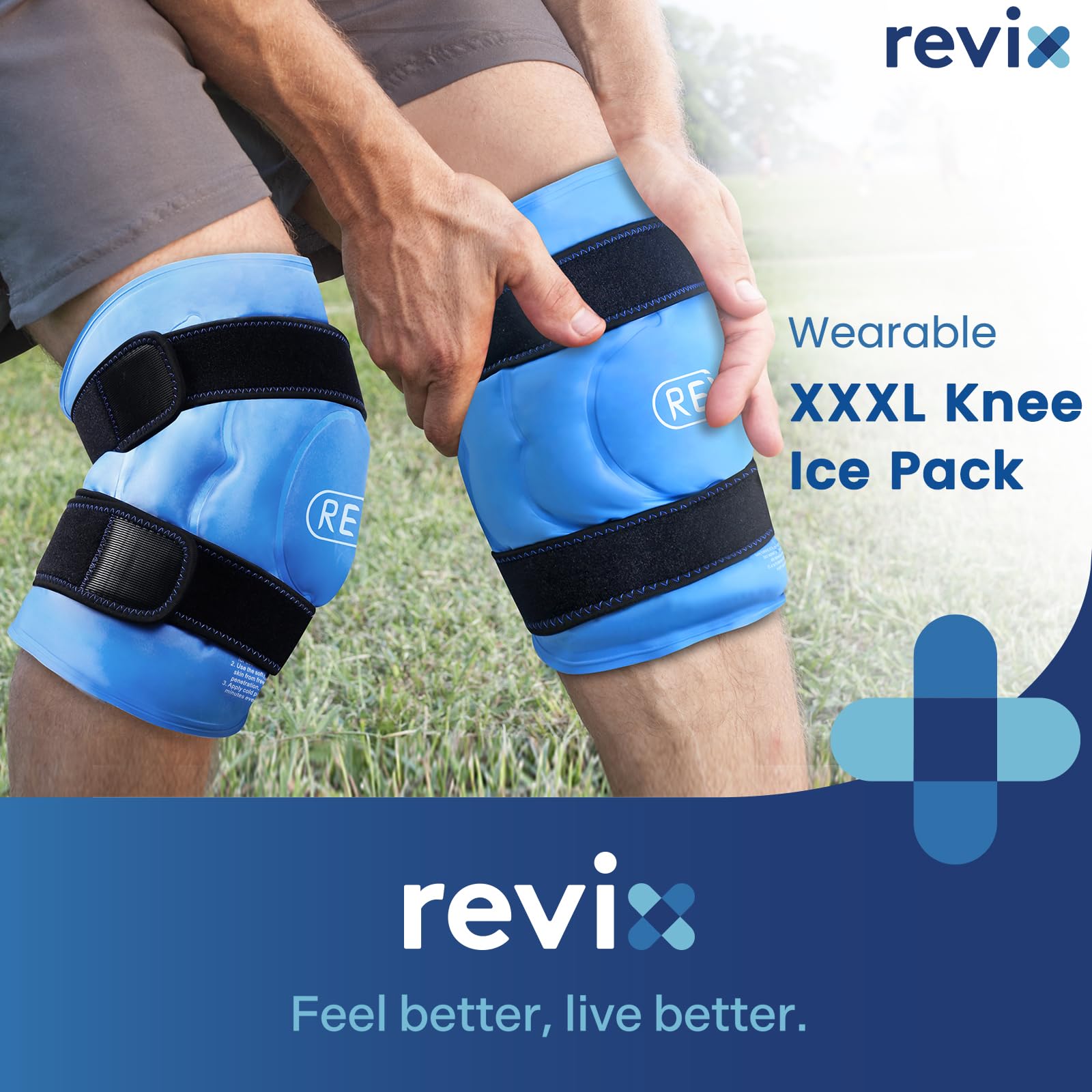 REVIX bolsa de hielo con gel estable para enfriamiento prolongado.