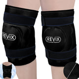 REVIX bolsas de hielo para rodilla, vista frontal: cobertura total para alivio dirigido.