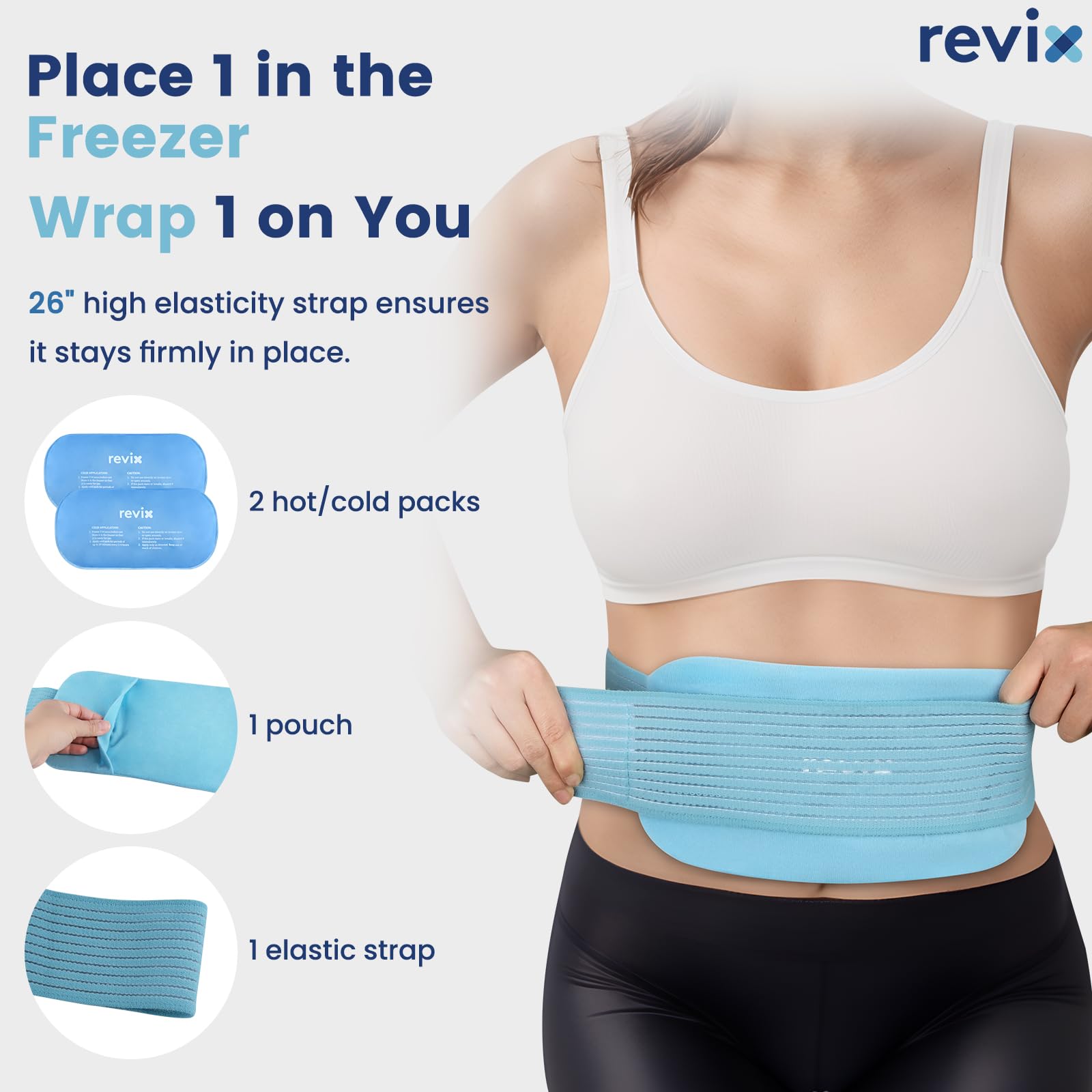 REVIX cobertura tejido lavable suave para contacto piel seguro.