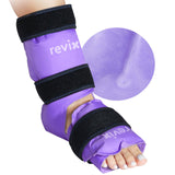 REVIX cobertura completa tobillo y pie para terapia fría localizada y confortable.