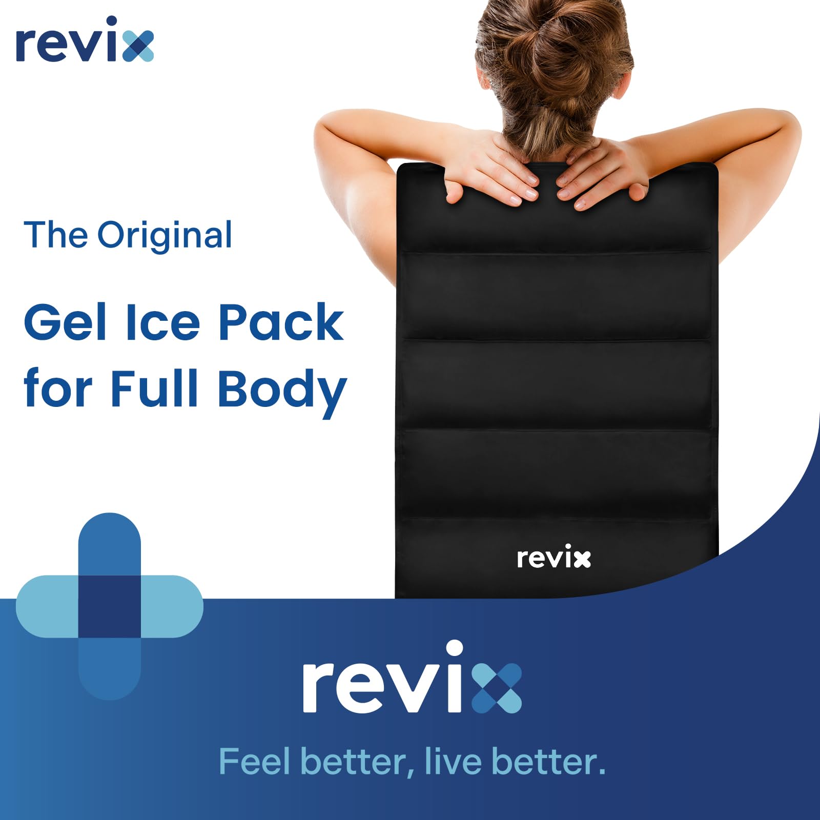 REVIX compresa hielo dos caras, lado suave para piel sensible y cómodo.