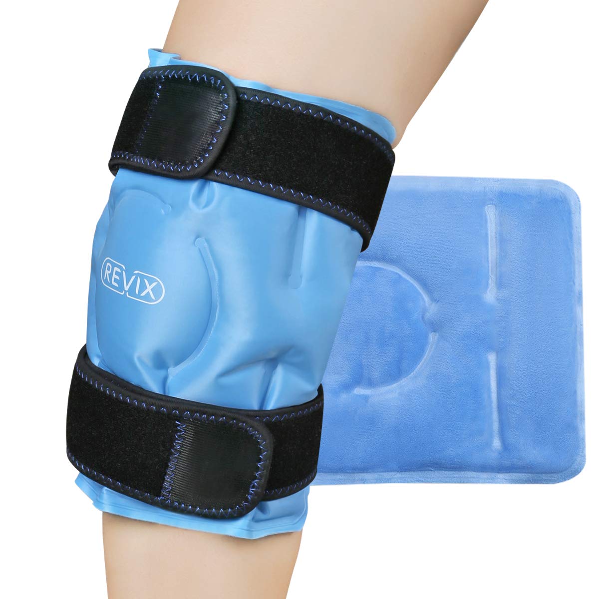 REVIX compresa de hielo para rodilla con funda acolchada para mayor comodidad