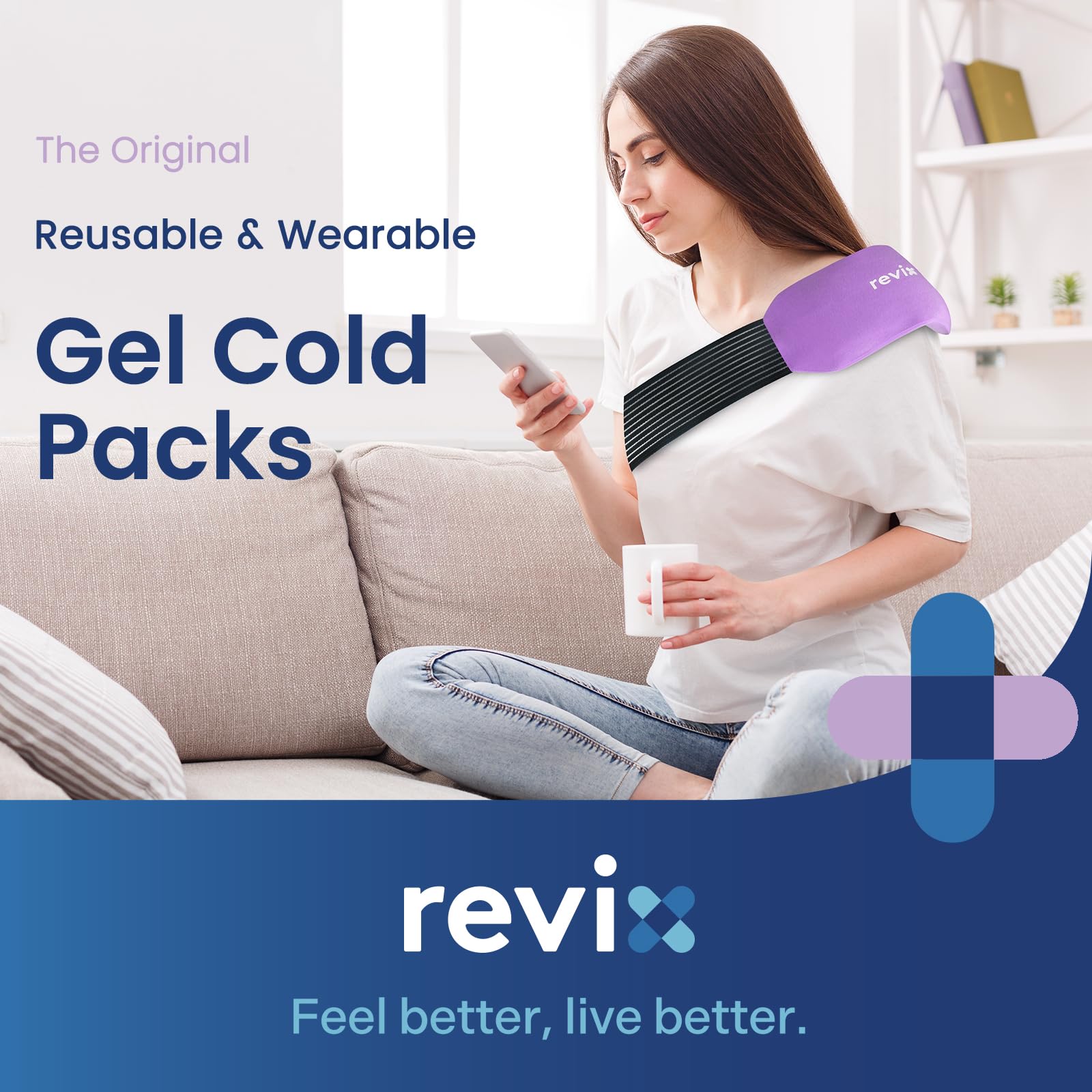 REVIX: gel frio y calor flexible para alivio cómodo