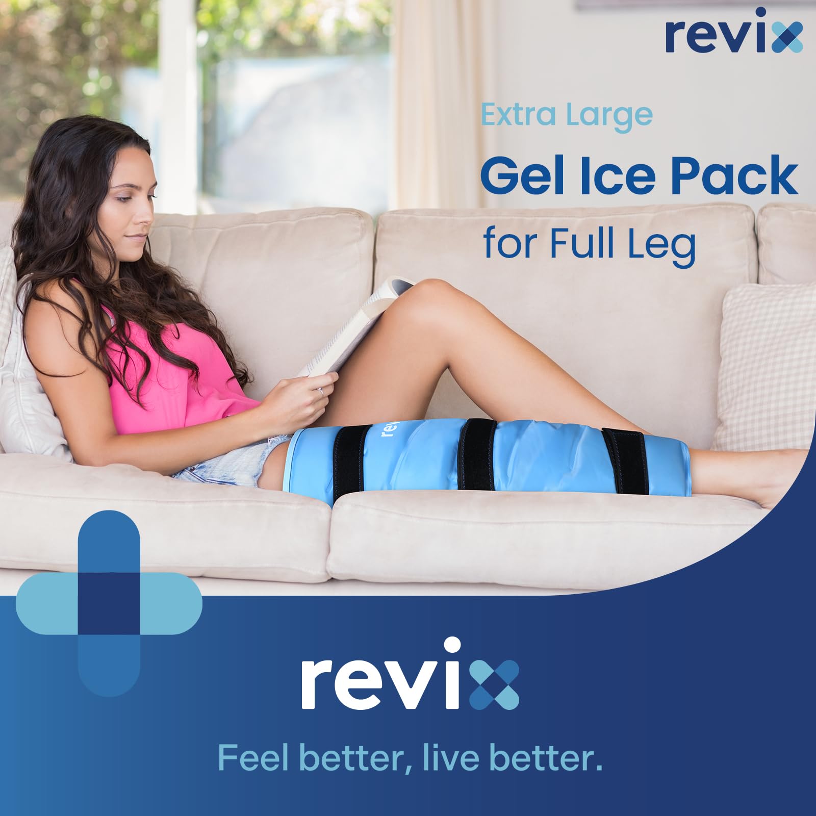 REVIX tres correas, sujeción estable para movimiento libre durante la terapia en casa.