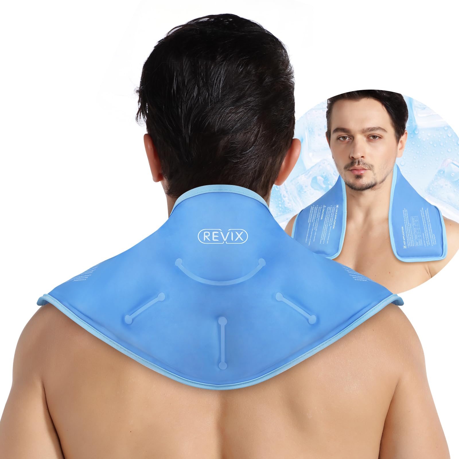 REVIX cuello-hielo, diseño contorneado para cobertura completa y contacto cercano.