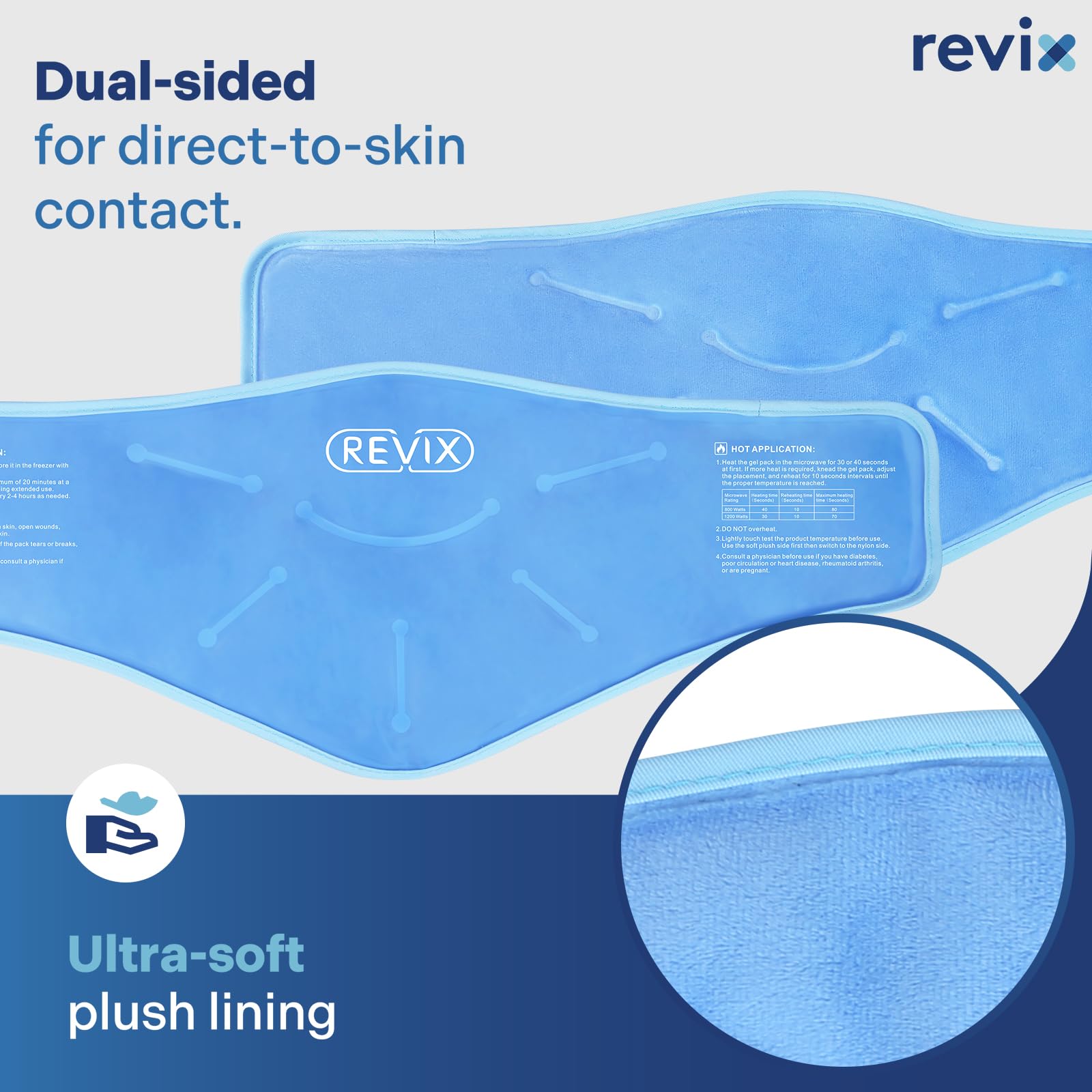 REVIX cuello-hielo, uso frío o caliente para alivio versátil del cuello.