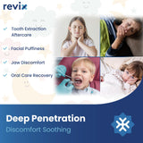 REVIX pack de dientes hielo: cuatro geles reutilizables con tela suave.