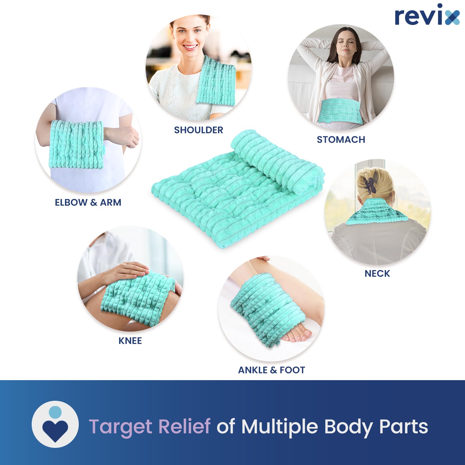 REVIX diseño ergonómico que se ajusta al cuerpo para uso cómodo.