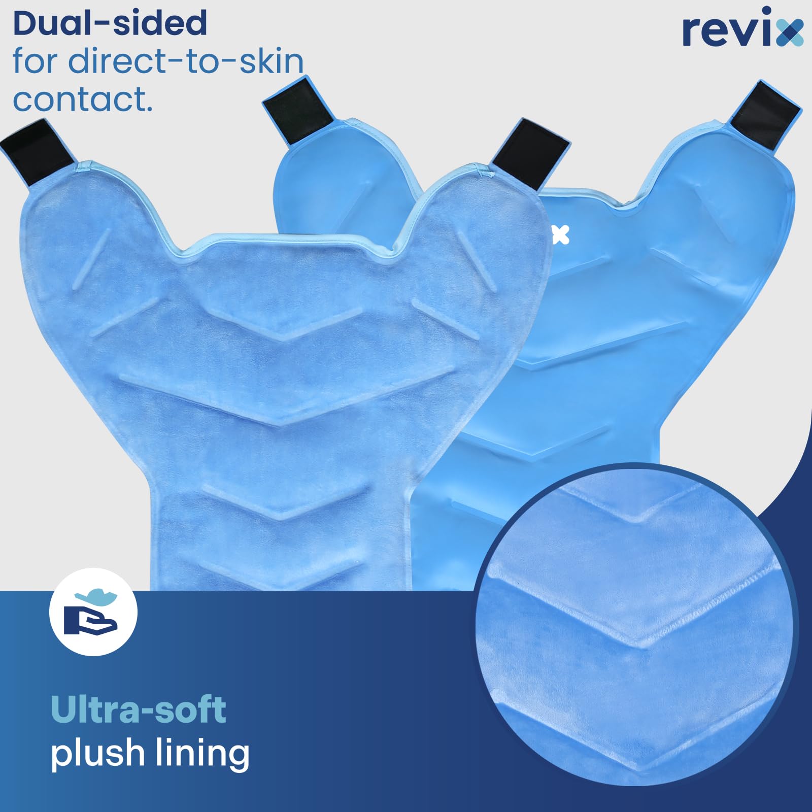 REVIX diseño seccionado distribuye el gel para una mayor cobertura.