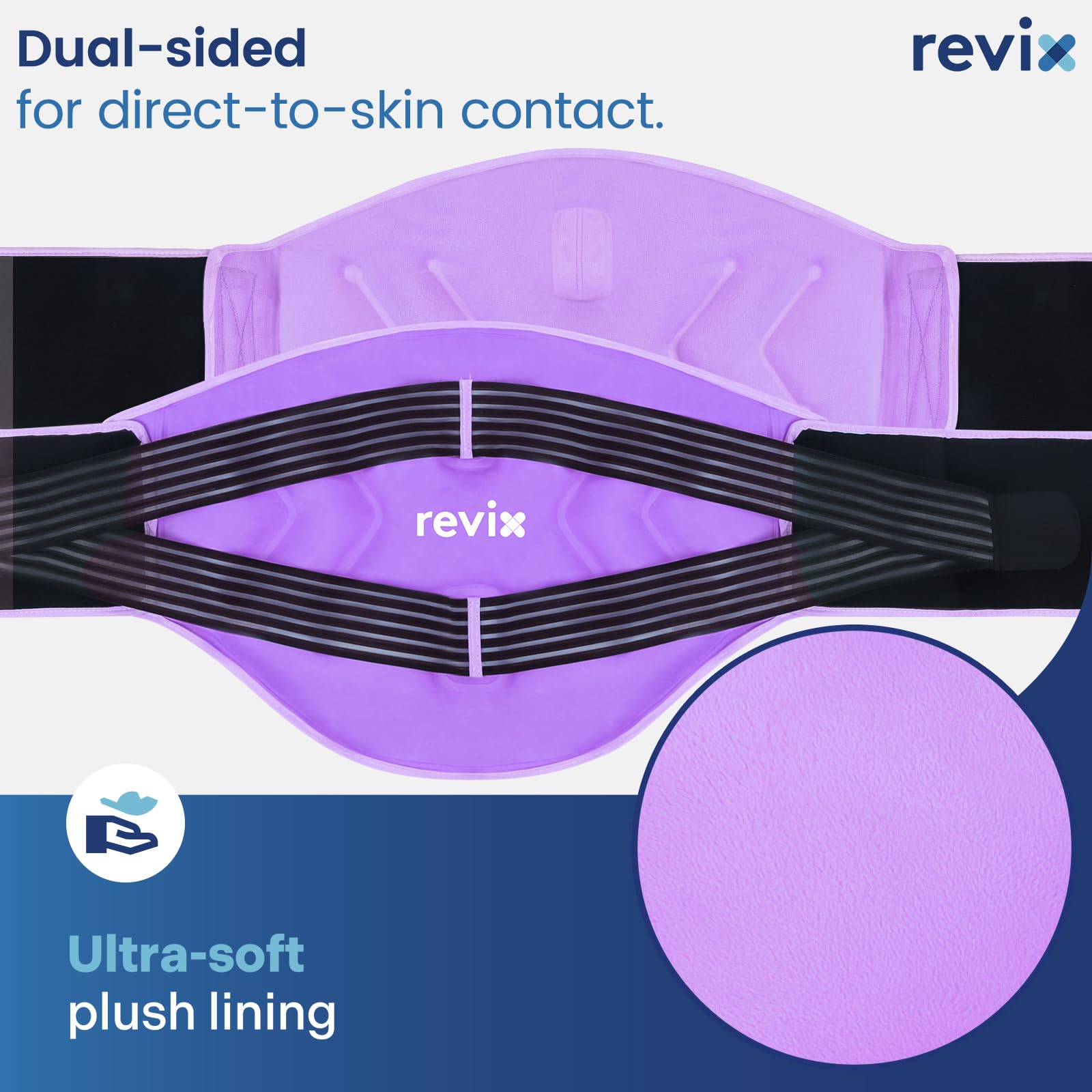 REVIX doble-compresion-espalda: diseño con correas duales para ajuste uniforme.
