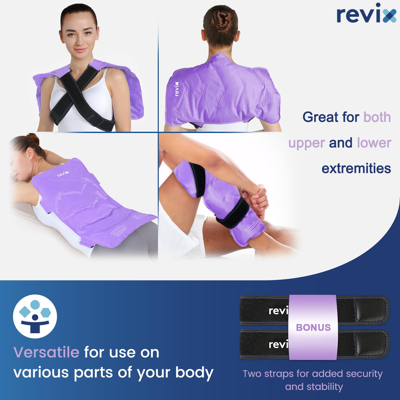 REVIX dorso grande uso diario ideal para recuperación tras ejercicio.